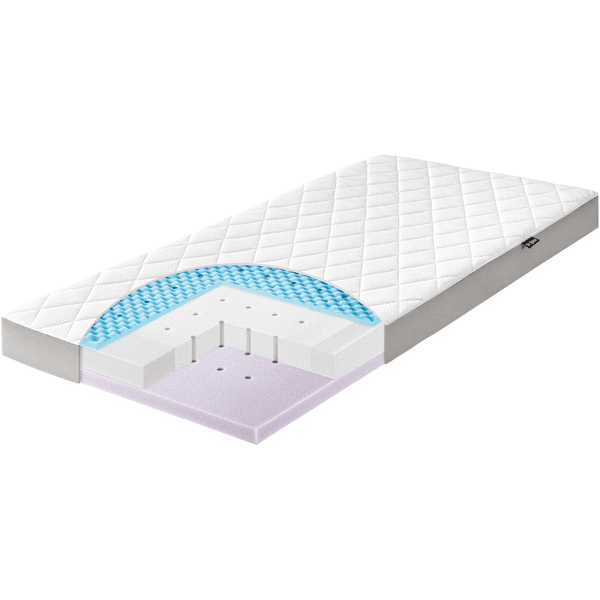 kindsgard Lettino Godnat 70 x 140 cm naturale con materasso Dr. Lübbe Air  Premium 70 x 140 cm 