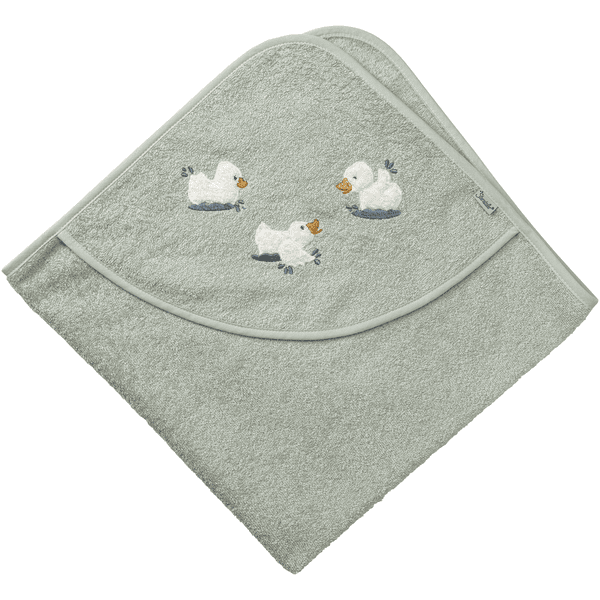 Sterntaler Ręcznik kąpielowy z kapturem i motywem 80 x 80 cm Edda jasny turkus