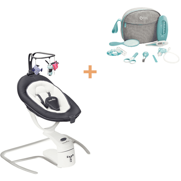 babymoov Columpio para bebé Swoon Motion zink incl. set de puericultura gratis Smokey aqua