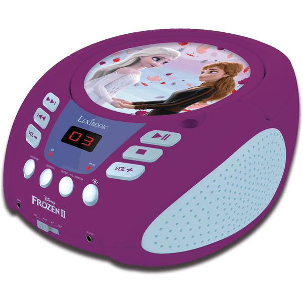 LEXIBOOK Lecteur CD enfant Bluetooth La reine des neiges Disney effets  lumineux
