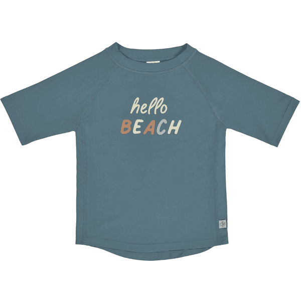 LÄSSIG Koszulka kąpielowa UV z krótkim rękawem Hello Beach blue