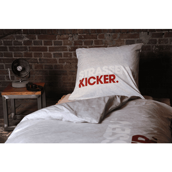 HERDING Ropa de cama street kicker gris-rojo 135 x 200 cm 