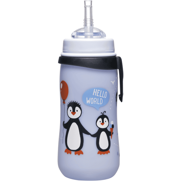 nip® Strohhalmbecher Straw Cup Boy, 330 ml Pinguine