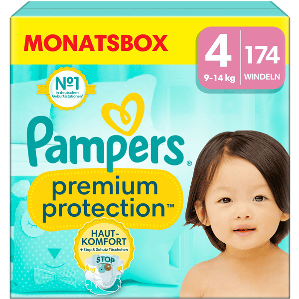 Pampers Premium Protection , maat 4 Maxi, 9-14kg, maandbox (1x 174 luiers)