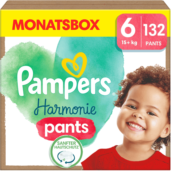 Pampers Harmonie Pants størrelse 6, 15 kg+, månedlig pakke (1x132 bleer)