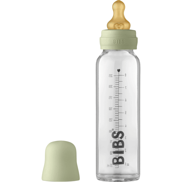 BIBS Kompletny zestaw butelek dla niemowląt 225 ml, szałwia