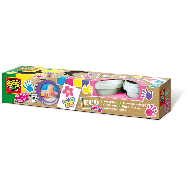 SES Creativ e® Finger paint ECO Girly , 4 colores