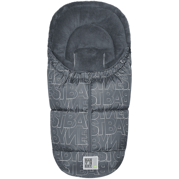 odenwälder Chancelière de poussette universelle hiver Levi fashion letters BabyNest silver-grey