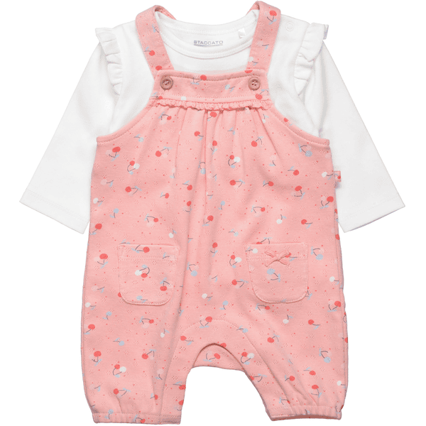 Staccato Set tutina + Maglia a maniche lunghe, soft melon a fantasia