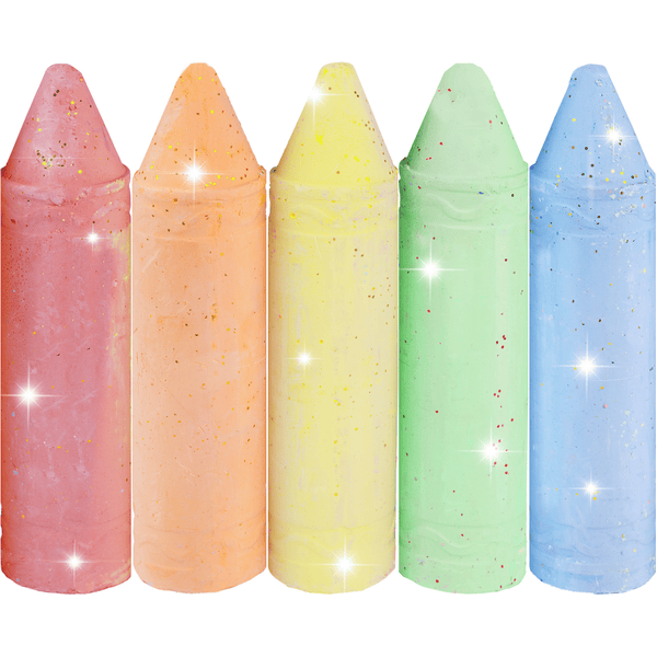 XTREM Toys and Sports - KREIDESPASS Glitter Jumbo Chalk, Set of 