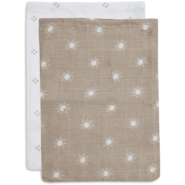 jollein Flanellen Mousseline 2-Pack Pointelle Zon Koekje