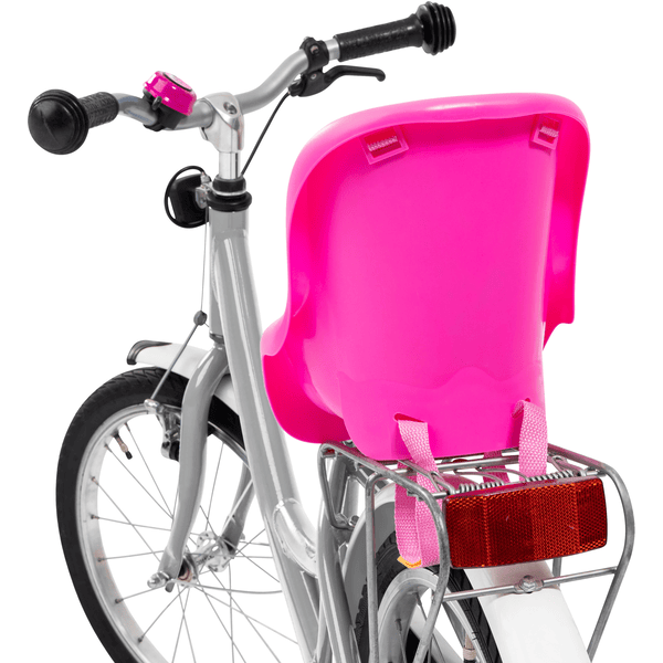 panier de vélo pour enfants,siège de poupée,avec support,guidon,décoration,rose,violet  - Type Pink