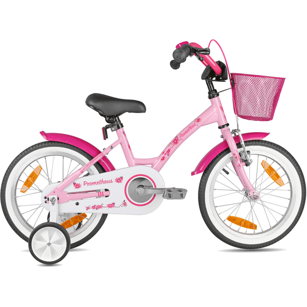 Prometheus Bicicleta Para NiÑAs de 14 en Rosa y Blanco con Ruedas de  Entrenamiento : : Deportes y aire libre