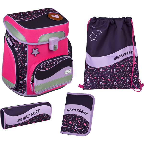 Scooli EasyFit Set zaino scuola Glow Edition Heartbeat 