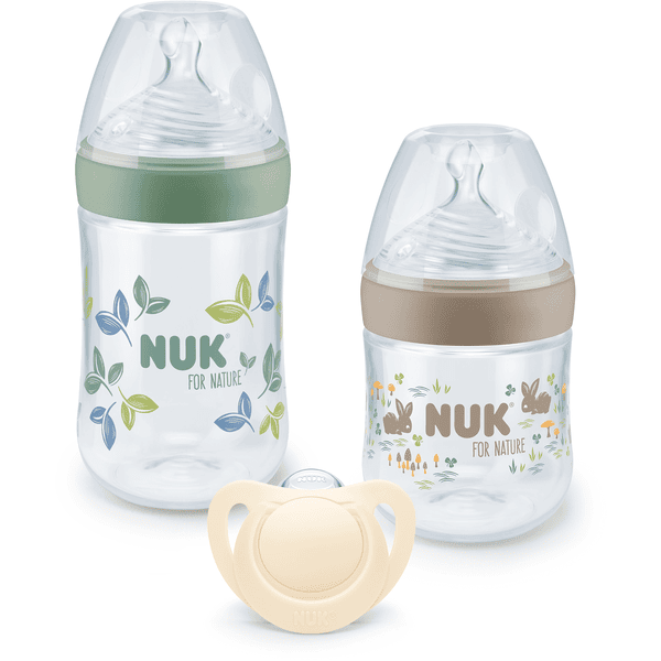 NUK Coffret naissance biberons PP sucette NUK for Nature 150/260