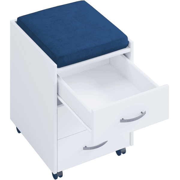 nonjoo. Rollcontainer-Set Qubik Pro-white Blau