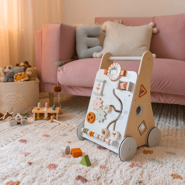 Bieco Trotteur en Bois | Chariot de Marche Bois Chariot de Marche bebe en  Bois Trotteur Bebe Fille Troteur Marche Bebe Garcon Trotteur Bébé Garçon