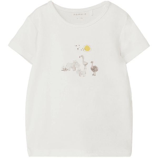 name it T-Shirt Nbfjutta White Alyssum