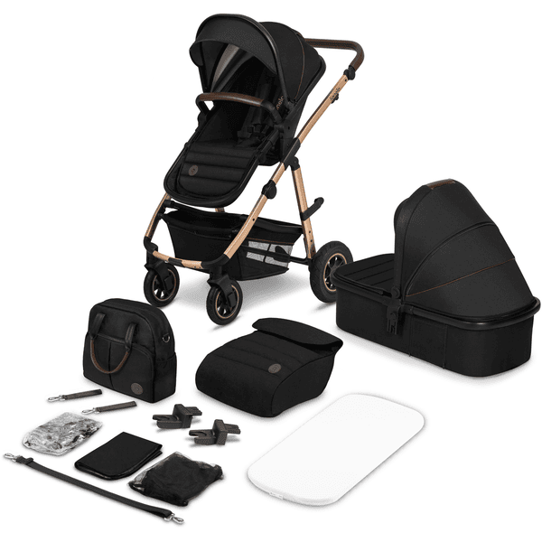 lionelo Kinderwagen Amber 2 in 1 Black Onyx