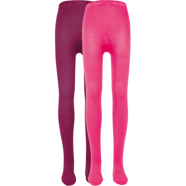 Ewers Children tights 2 pakk uni rosa