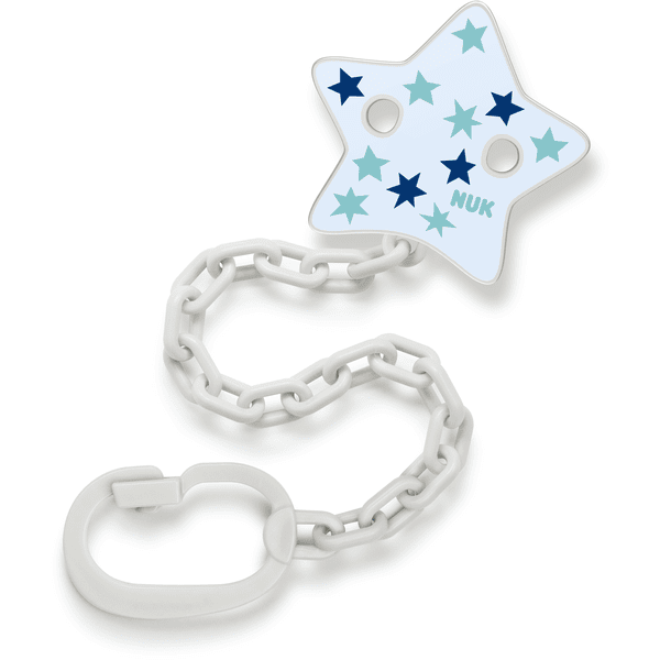 NUK Dummy ketting ster, blauw