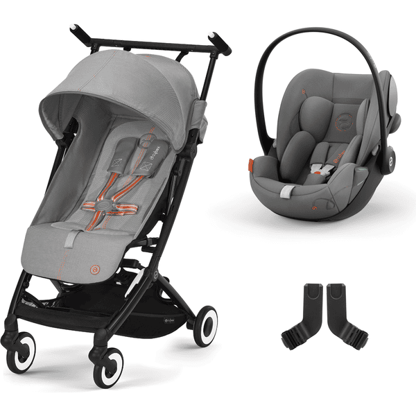cybex GOLD Buggy Libelle 2 Lava Grey inklusive Babyschale Cloud G i-Size Lava Grey und Adapter
