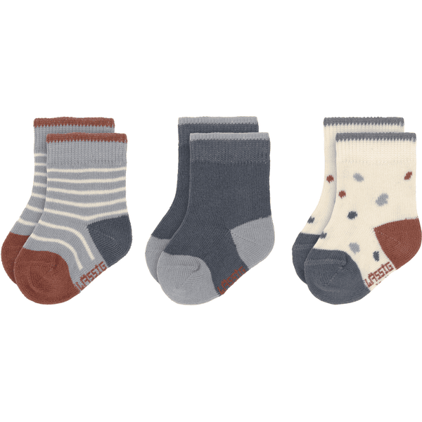 LÄSSIG Calcetines para niños 3-pack Tiny Farmer azul