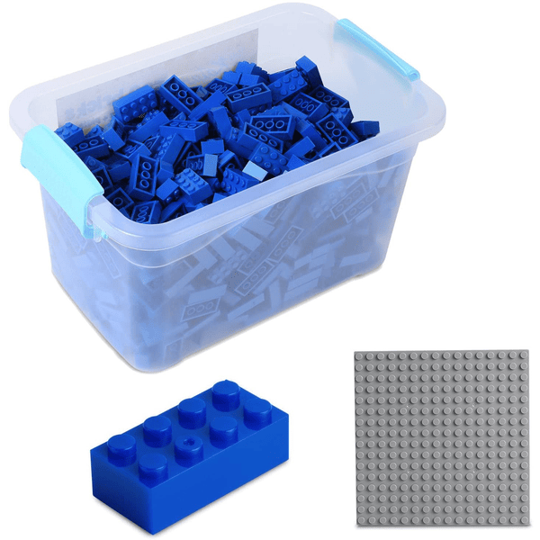 Katara Klocki, 520 sztuk z pudełkiem i płytą konstrukcyjną, niebieskie