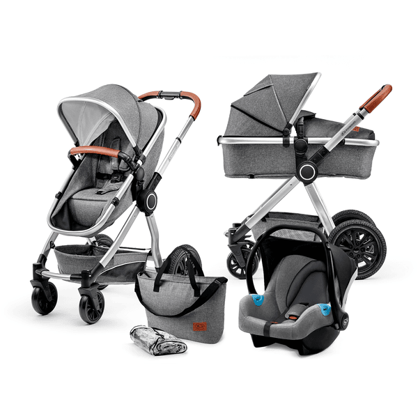 Kinderkraft Kombikinderwagen 3 in 1 Veo Grey