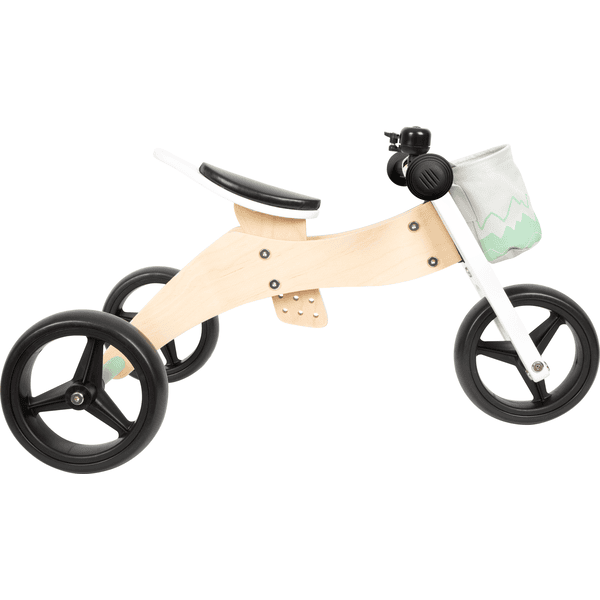 small foot Draisienne et Tricycle Turquoise en bois, 4en1, avec siège  réglable et pneus en caoutchouc, dès 1 an, 11610 : : Jeux et Jouets