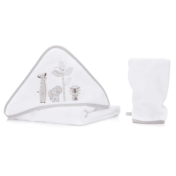 fillikid Cape de bain enfant gant de toilette blanc