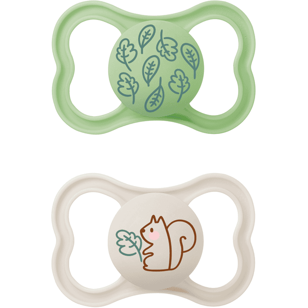 MAM Schnuller Supreme Silikon 2 Stk. ab 16 Monate Blätter/Eichhorn