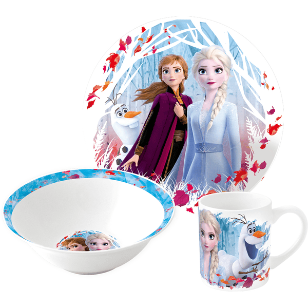 p:os Frühstücksset Frozen, 3tlg aus Keramik