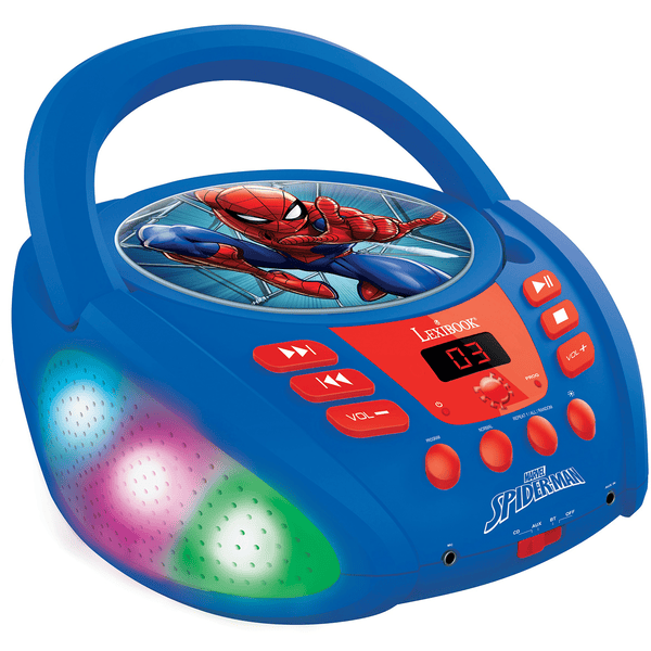 LEXIBOOK Radio reproductor infantil  CD y Bluetooth Spiderman