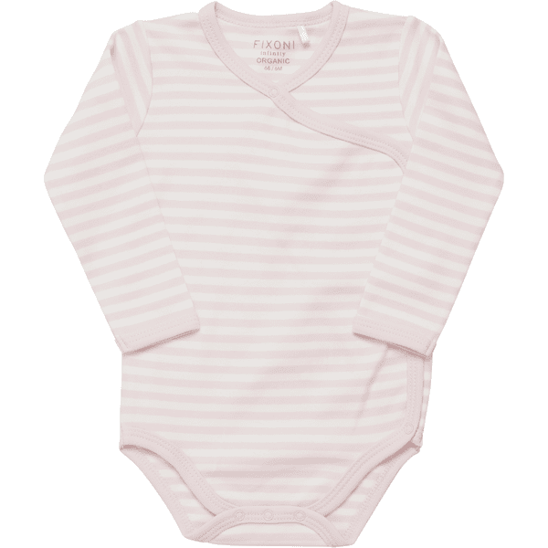 FIXONI Body s dlouhým rukávem Light Rose Stripe 