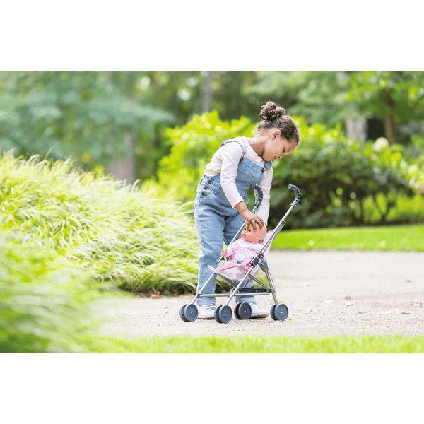 Poussette pour poupées,Poussette de poupée Pliable et légère en Ros