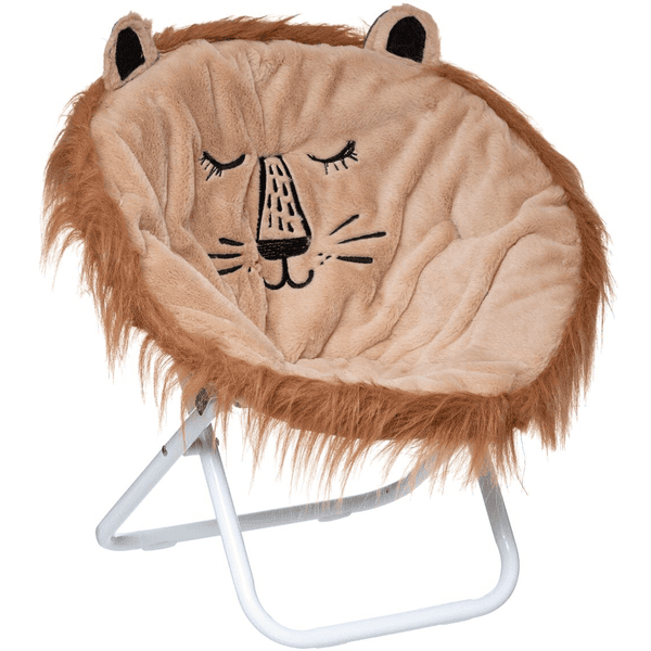 atmosphera Fauteuil enfant pliant lion marron