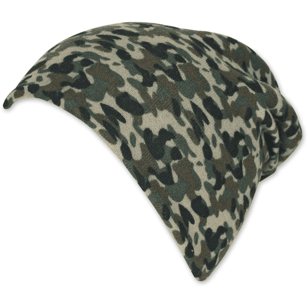 Sterntaler Wende-Slouch-Beanie dunkelgrün