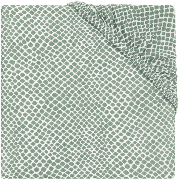 jollein Jersey Spannbettlaken Snake ash green 60x120 cm