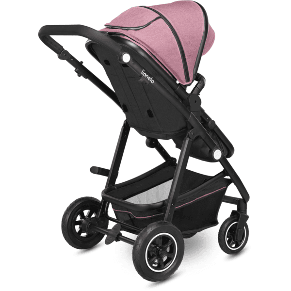 LIONELO Amber - Poussette bébé 2en1 - Jusqu'à 22Kg - Inclu nacelle, sac et  accessoires - Gris foncé gris - Lionelo