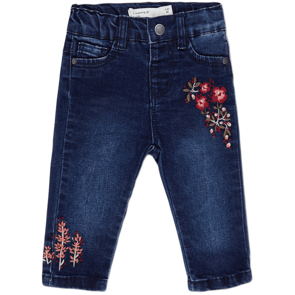 utilsigtet hændelse Pounding tjære name it Girls Jeans Batilde broderi mørkeblå denim - pinkorblue.dk