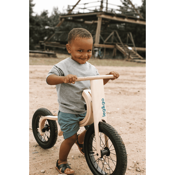 leg&go Bicicleta de Equilibrio de Madera 3 en 1 para Niños y Jóvenes,  Edades 1-5