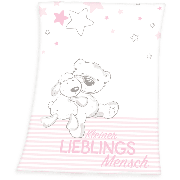 babybest® Microfaserflauschdecke Kleiner Lieblingsmensch rosa