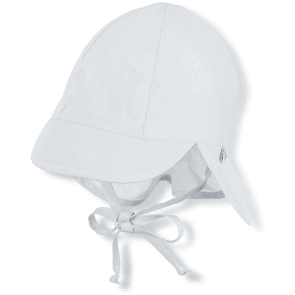 Sterntaler czapka z daszkiem z ochroną szyi w kolorze białym