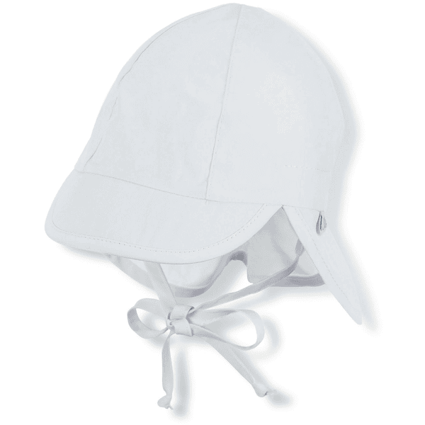 Sterntaler gorra de pico con protección de cuello blanca