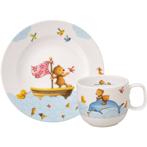 Villeroy & Boch Frühstücksset Happy as a Bear 2er Set bunt
