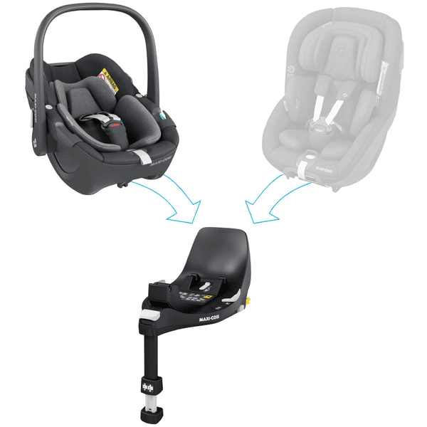 MAXI COSI Set Babyschale Pebble 360 Essential Graphite plus