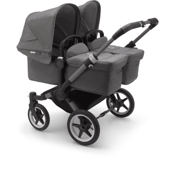 bugaboo Poussette double côte à côte Donkey 5 Twin complète Graphite/Grey Melange