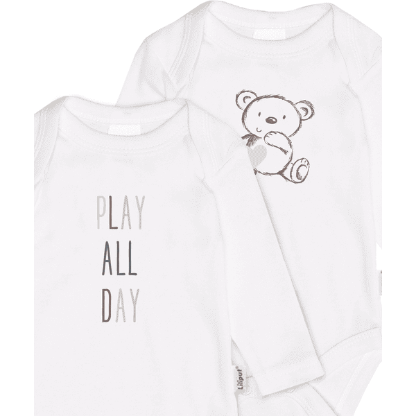 Play day Langarmbody Liliput 2er-Pack all weiss