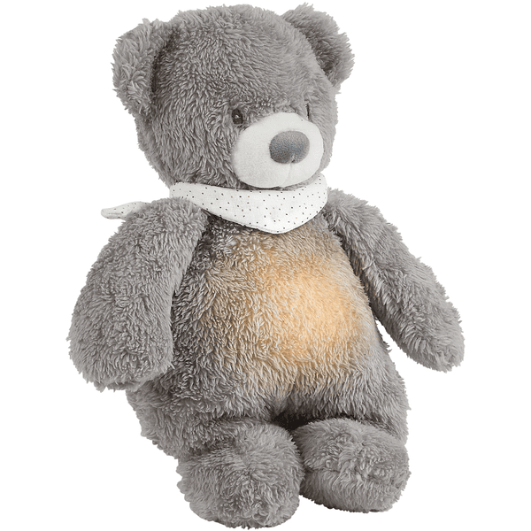 Nattou Sleepy Bear Cuddly Toy Night Light Grå